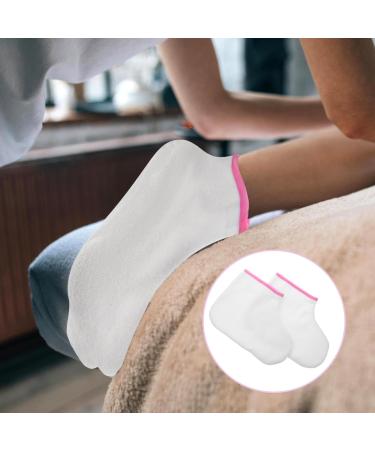 FOMIYES Lot De 2 Paquet De Soin Pieds En Coton Cir pais Blanc Avec Bord Rose Protection Thermique R utilisable Pour Spa P dicure Institut Beaut Et Usage Maison - Buy Online on GoSupps.com