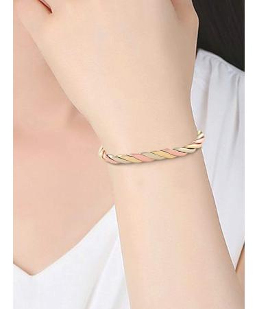 Magnetic Therapy Copper Bracelet - High Power Triple Cuff - Medium Size 7-7.75 - Magnet Jewelry Store - Buy Online on GoSupps.com
