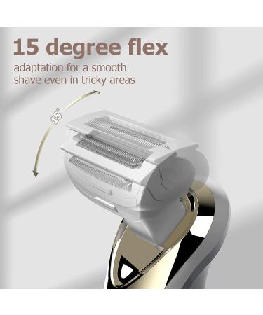 2022 Upgraded SURPN Electric Razors for Women - Waterproof & Safe Shaver for Pubic Hair, Legs & Bikini - 15 Flexible Heads for Close, Smooth Shave - Extra Head Included - Buy Online on GoSupps.com