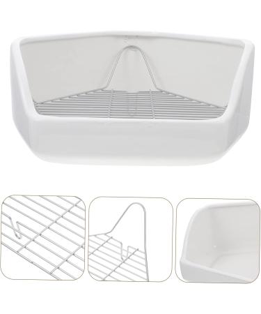 SEWOART Rabbit Toilet Guinea Pig Potty Trainer Pet Toilet Supply Bunny Restroom Bunny Toilet Ceramics White - Buy Online on GoSupps.com