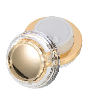 Healeved Cream Bottle Lotion Jar Terrarium Glass Container with Lid Empty Cosmetic Sample Holder Mini Cosmetic Container Cosmetics Bottle Multipurpose Travel Bottled Pp Inner 7.1X6X6CM Golden