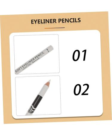 Healvian 48 Pcs Lying Silkworm Eyeliner Eyeliners Glitter Pencils Cosmetics Pencils Eyebrow Pen White Plastic - Buy Online on GoSupps.com