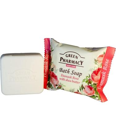 Green Pharmacy Bath Soap Piece Damascus Rose and Shea Butter 100g - Buy Online on GoSupps.com