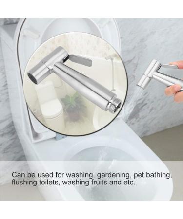 Stainless Steel Bidet Sprayer Set - 3 Piece Handheld Bidet Spray Shower & Hose Holder - Durable & Adjustable - Buy Online on GoSupps.com