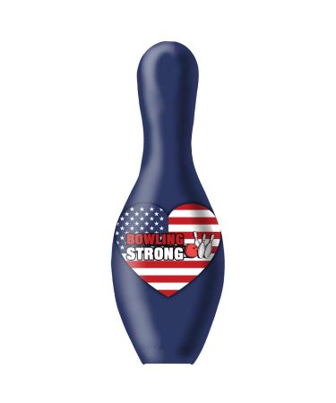 Bowling Strong USA Heart Bowling Pin