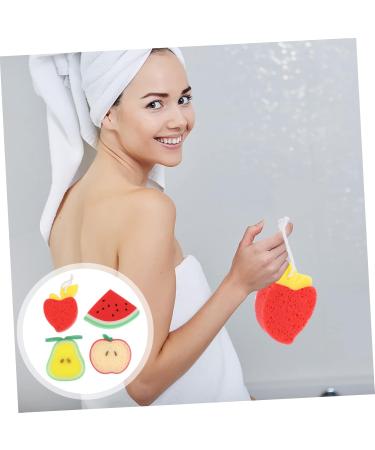 Housoutil 8 Pcs Child Bath Loofah & Exfoliating Sponge Set | Cartoon Fruit Shower Balls for Kids - Soft & Safe Bathing Essentials - Buy Online on GoSupps.com