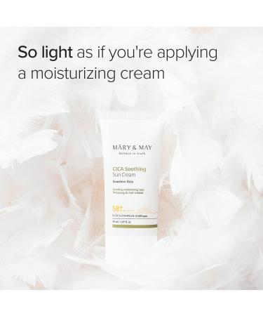  Mary&May CICA Soothing Sun Cream SPF50+ PA++++ 50ml - Buy Online on GoSupps.com