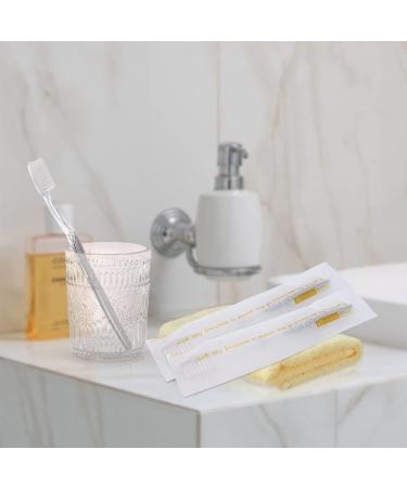 100 Pack Grey Disposable Toothbrushes - Individually Wrapped Soft Brushes for Travel & Homeless - Buy Online on GoSupps.com