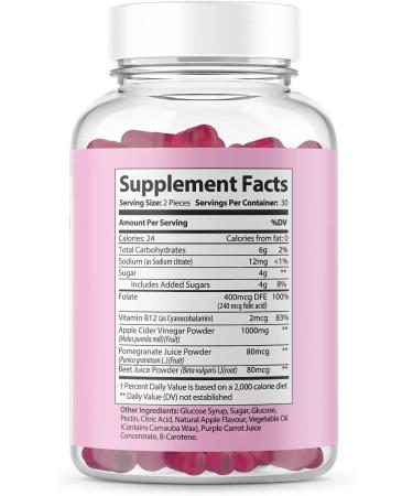 (2 Pack) Slimming Gummies with Apple Cider Vinegar - Clinically Proven Ingredients for Healthy Body & Belly - Women & Men - Buy Online on GoSupps.com