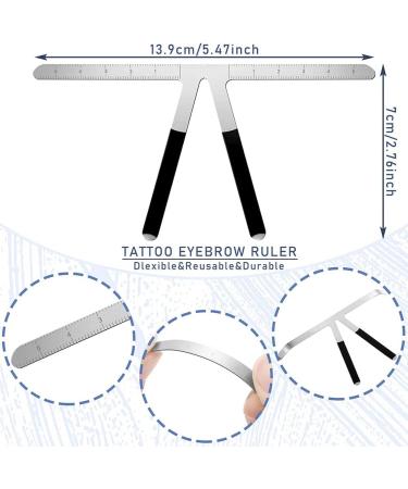 Ecverbyh 3 Pieces 3-Point Positioning Ruler Eyebrow Golden Proportion Thrush Ruler Permanent Eyebrow Measuring Tool DIY - Buy Online on GoSupps.com