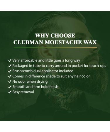 Clubman Moustache Wax Neutral 0.50 oz (Pack of 4) - Ultimate Styling and Grooming Solution - Buy Online on GoSupps.com