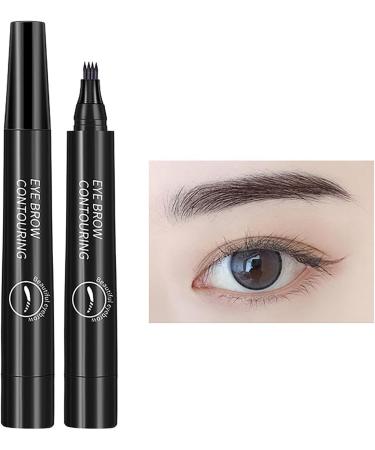 Liquid Eyebrow Pen - Waterproof Eyebrow Pencil Black Eyebrow Marker Pen for Natural Simulation Wild Eyebrows Quick Dry Long Lasting No Smudging Lecerrot - Buy Online on GoSupps.com