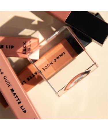 L.O.C.K. Color Nude Matte Lipstick 01 Sweet Peach - Long-Lasting Korean Beauty Lip Tint | 0.14 oz Matte Liquid Lip Stain for International Shipping - Buy Online on GoSupps.com