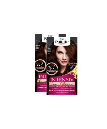 handle Palette POLY Intensiv Creme Coloration 46850 mocha brown level 3 2 x 115 ml permanent coloring for up to 8 weeks of intensive color brilliance and 100 gray coverage 115 ml 2er Pack