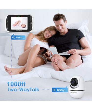 Hello Baby Monitor with Camera and Audio, LCD Display Video Baby Monitor - No WiFi, Infrared Night Vision, Temperature Screen, Lullaby, Two-Way Audio and VOX Mode (HB66) - Buy Online on GoSupps.com