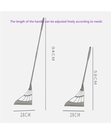 A small carpet sweeper with adjustable magic broom used for cleaning hair and pet hair and a cleaner for kitchen walls and windows. Manual silent non-electric sweeper for bathroom and hardwood. grey - Buy Online on GoSupps.com