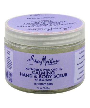 Shea Moisture Lavender & Wild Orchid Hand & Body Scrub 12 Ounce (Pack of 3)