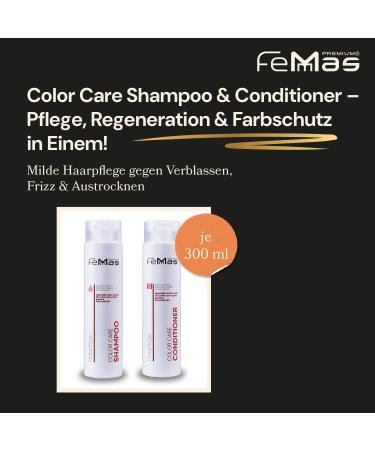 Femmas Color Care Shampoo 300 ml & Conditioner 300 ml Bundle Care for colored hair Colorretaining care for longlasting bright color 300 ml 2er Pack shampoo and conditioner - Buy Online on GoSupps.com