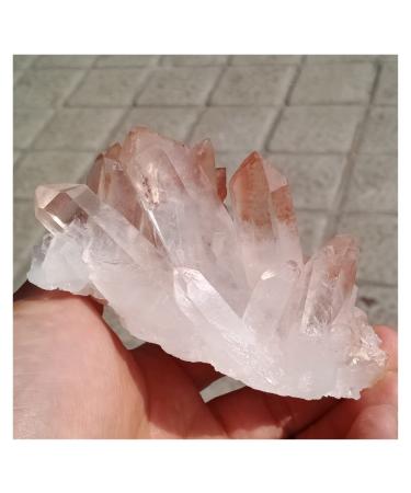 Crystal Rough Natural Crystal Rough 200-800g Natural Red Crystal Cluster Original Stone Crystal Quartz Specimen Rock Raw Gemstone Reiki Decor (Color : About 700g)