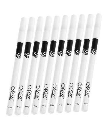 OHPHCALL 20 Pcs Lying Silkworm Eyeliner White Makeup Eyeliner Pencils Eye Drawing Pencils Gel Wooden Pole 1 count (Pack of 1) Whitex2pcs