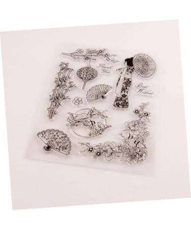 Lurrose Scrapbook Postage Stamps Greeting Cards Clear Stamp Silicone Seal Stamp Illustration Finished Chapter Account - Buy Online on GoSupps.com