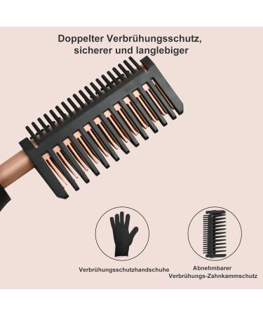 80 C-230 C Hot Comb for Afro Hair & Lace Wigs | Janelove Ceramic Smoothing Brush with HD LCD Display | Quick Heating Beard Comb for Men - Buy Online on GoSupps.com
