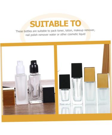 Beavorty 16 pcs Square Liquid Foundation Bottle Frosted Glass Foundation Pump Bottle Vial As Shownx4pcs 10.5x3.2cmx4pcs - Buy Online on GoSupps.com