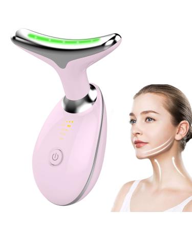 Commodore Red Light Therapy for Face, Face Lift Device, Skin Beauty Device for Face and Neck, 3 in 1 Portable Electric Face Massager(Pink)