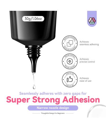 Saviland Nail Rhinestones Glue Gel - Clear Adhesive for DIY Nail Art Decorations - Buy Online on GoSupps.com