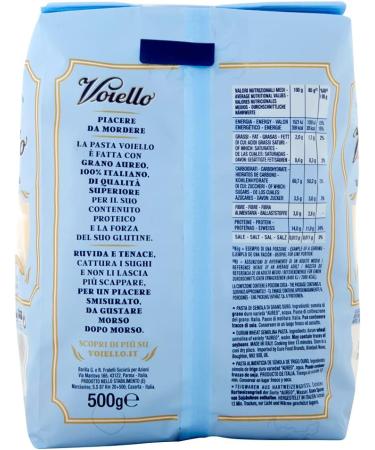  Barilla Pack of 20 Voiello Il Rigatone pasta no. 124 - 100% Italian wheat - 500g - Durum wheat stoneware - Bronze design - Buy Online on GoSupps.com