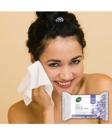 12 Packs of 25 3 in 1 Make-Up Removal Wipes - Pure - Buy Online on GoSupps.com