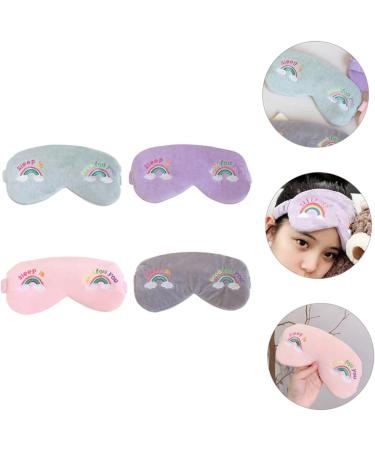 FRCOLOR 4pcs Rainbow Eye Masks & Headbands - Perfect Travel Blindfolds for Kids | Comfortable Sleep Eye Covers - Buy Online on GoSupps.com