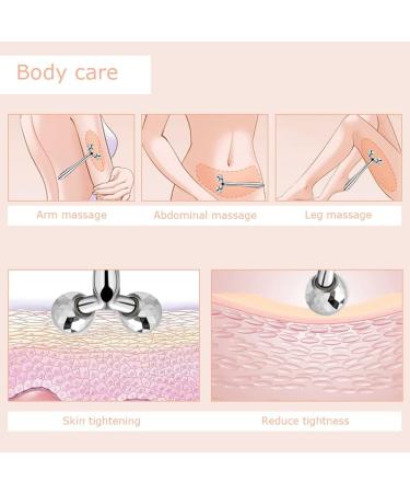 Face Eye Roller Massager - Facial & Body Beauty Roller for Skin Care Wrinkle Reduction & Tightening (Silver Set) - International Shipping Available - Buy Online on GoSupps.com