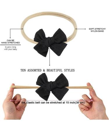 12PCS Headbands Hair bands with Bows for Baby Girls Nylon Bands Toddler Hair Accessories fo Kids ZARXILI Gray - Buy Online on GoSupps.com