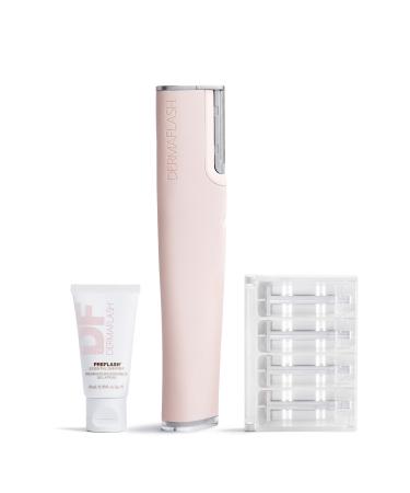 DERMAFLASH LUXE Device, Anti,Aging, Exfoliation, Hair Removal, and Dermaplaning Tool with Sonic Edge Technology and 4 Weeks of Treatment Blush LUXE + - Buy Online on GoSupps.com