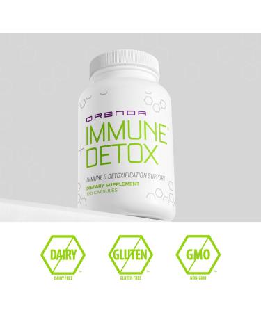 Orenda Immune + Detox - Premium Immune Support & Cleanse | Calcium d-Glucarate Beta 1 3 Glucans & Muramyl Peptides | 120 Capsules for Optimal Wellness - Buy Online on GoSupps.com