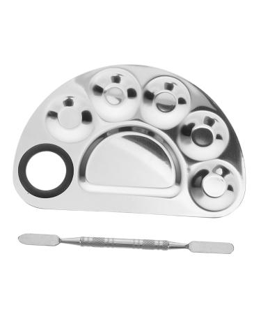 Palette de Maquillage en Acier Inoxydable pour Nail Art Palette de M lange Portable avec Spatule pour Fond de Teint et Ombre Paupi res Outil Multifonction pour Salons et Usage