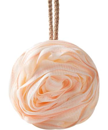 Soft Bath Balls - Multipurpose Rose Bath Sponge Women & Men Skin Friendly Body Scrubber Soft Shower Balls with Lanyard for Home Pink - Buy Online on GoSupps.com