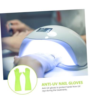 FRCOLOR 1 Pair Nail Gloves Manicure Art Gloves Gel Nail Glove Nail Care Gloves Glvoes Fingerless Manicure Gloves Fingerless Uv Sun Gloves Mj03 Anti-black Sleeve Polyester - Buy Online on GoSupps.com
