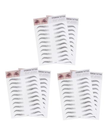 Beavorty 6 Pcs 3d Eyebrow Stickers Brow Transfer Stickers Makeupset Imitation Eyebrow Water Proof 6d The Lazy