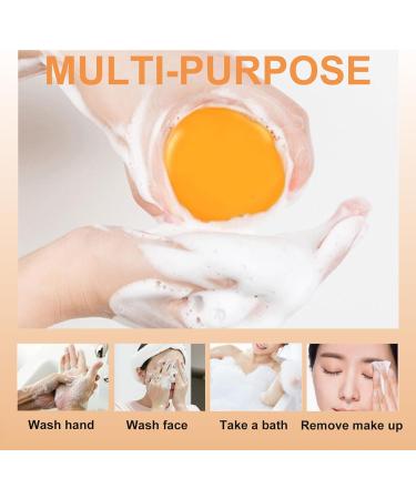 Turmeric Soap - Unclogs Pores Acne Remover - Turmeric Soap Bar - Turmeric Brightening Soap Smooth Tender Clean Skin Dirt - Moisturize Hydrate Restore Elasticity Radiance - for Face & Body - Buy Online on GoSupps.com