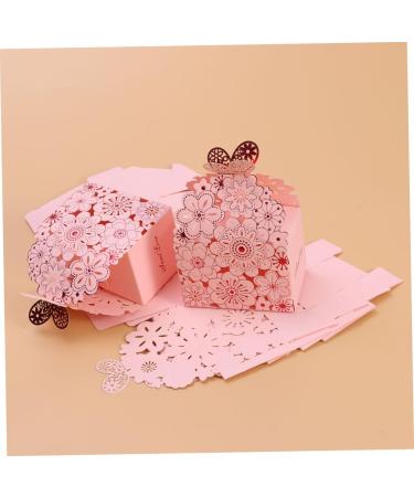 VILLCASE Personalized Tags 20 Pcs Box Gift Boxes Party Favor Boxes Chocolate Box Pink Hollow Out Personalized Labels - Buy Online on GoSupps.com