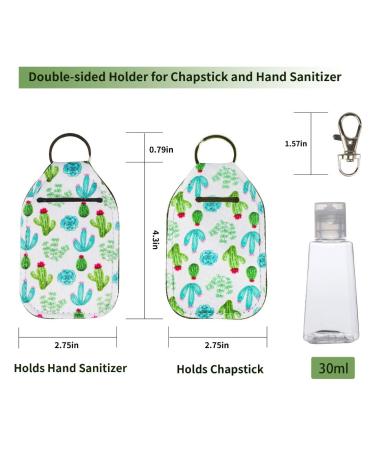 Dual-Sided Hand Sanitizer and Chapstick Holder Keychain with Reusable Bottles - Travel Bag Patterns - Buy Online on GoSupps.com