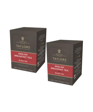 Taylors | Petit d jeuner anglais Th noir complet et lumineux | Th de petit d jeuner noir indien - 2 x 20 filtres (100 g)