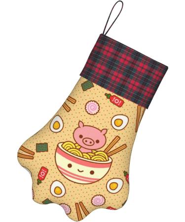 EVIUS Delicious Sweet Ramen Christmas Dog Paw Stocking - Soft Durable And Festive Perfect For A Hearty Laughter And Gift-Giving In Fun-Filled Celebrations Black One Size - Buy Online on GoSupps.com