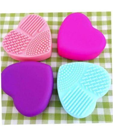 Makeup Brush Silicone Heart-Shaped Makeup Brush Cleaning Brush Heart-Shaped Egg Brush Cleaning Tool Beauty Brush(Green) - Buy Online on GoSupps.com