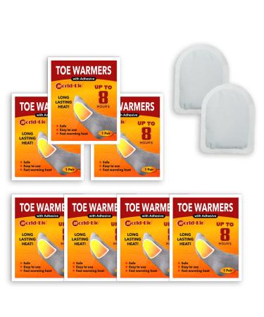 World-BIO Toe Warmers Adhesive 7/10/12/15 Pairs - Long Lasting Safe Natural Odorless Air Activated Warmers Up to 8 Hours of Heat - Heated Insoles Toe Foot Warmers Keep Foot Warm in Chill Winter Toe warmers - 7 pairs