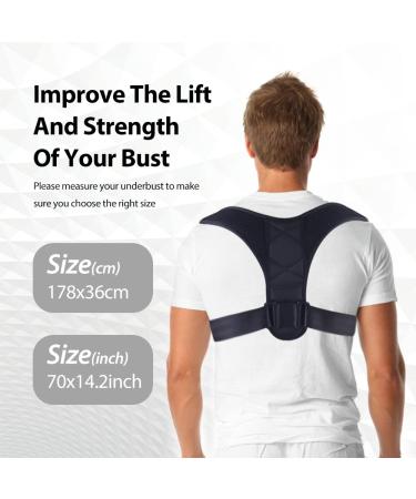 NEWGO Posture Corrector Upper Back Brace - Fully Adjustable for Men and Women - Support for Mid to Upper Spine, Neck, Shoulder, and Back - 70 X 14.2 - Buy Online on GoSupps.com