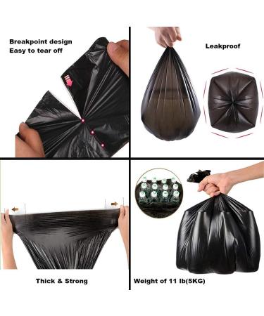 AuPHX 2.6 Gallon Biodegradable Trash Bags 100 Counts Kitchen Eco Friendly Garbage Bags Small Extra Thickening Trash Bags for Office Bathroom Kitchen Waste Home Yard Bins black - Buy Online on GoSupps.com