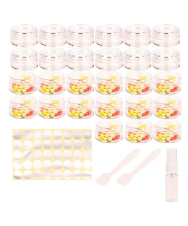 27 pieces jars jars 5ml jars with lids lip balm jars jars cream jars empty 27 x 5ml transparent